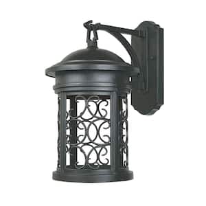 Ellington 16.25 in. Oil Rubbed Bronze 1-Light Outdoor Line Voltage Wall Sconce with No Bulb Included
