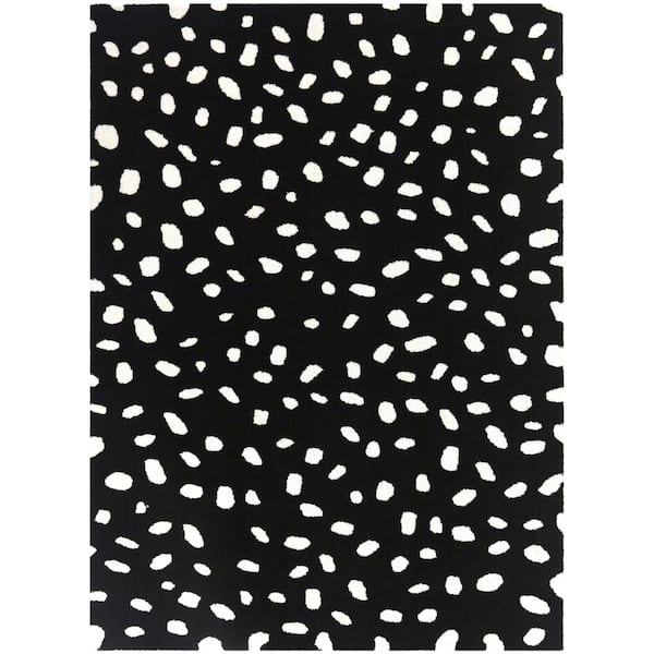 BALTA Kannisto Black 5 ft. x 7 ft. Abstract Area Rug