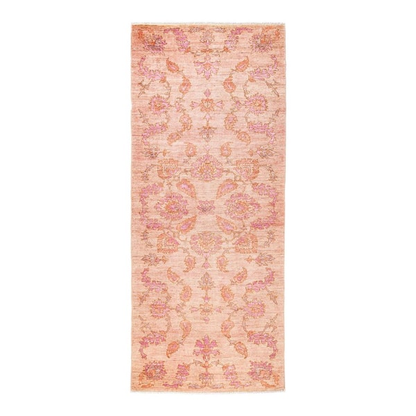 Solo Rugs Oushak One-of-a-Kind Traditional Beige 3 ft. 3 in. x 7 ft. 9 in. Oriental Area Rug