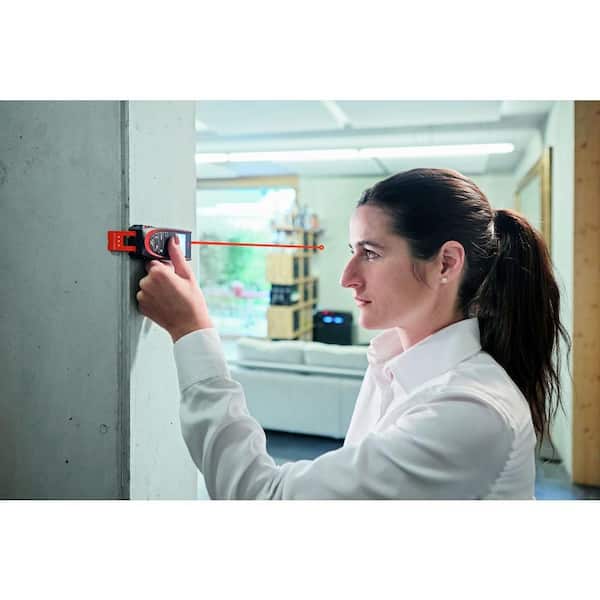 Leica Disto D2X laser distance measurer displayed prominently on a clean white background, highlighting its compact design and clear digital screen.