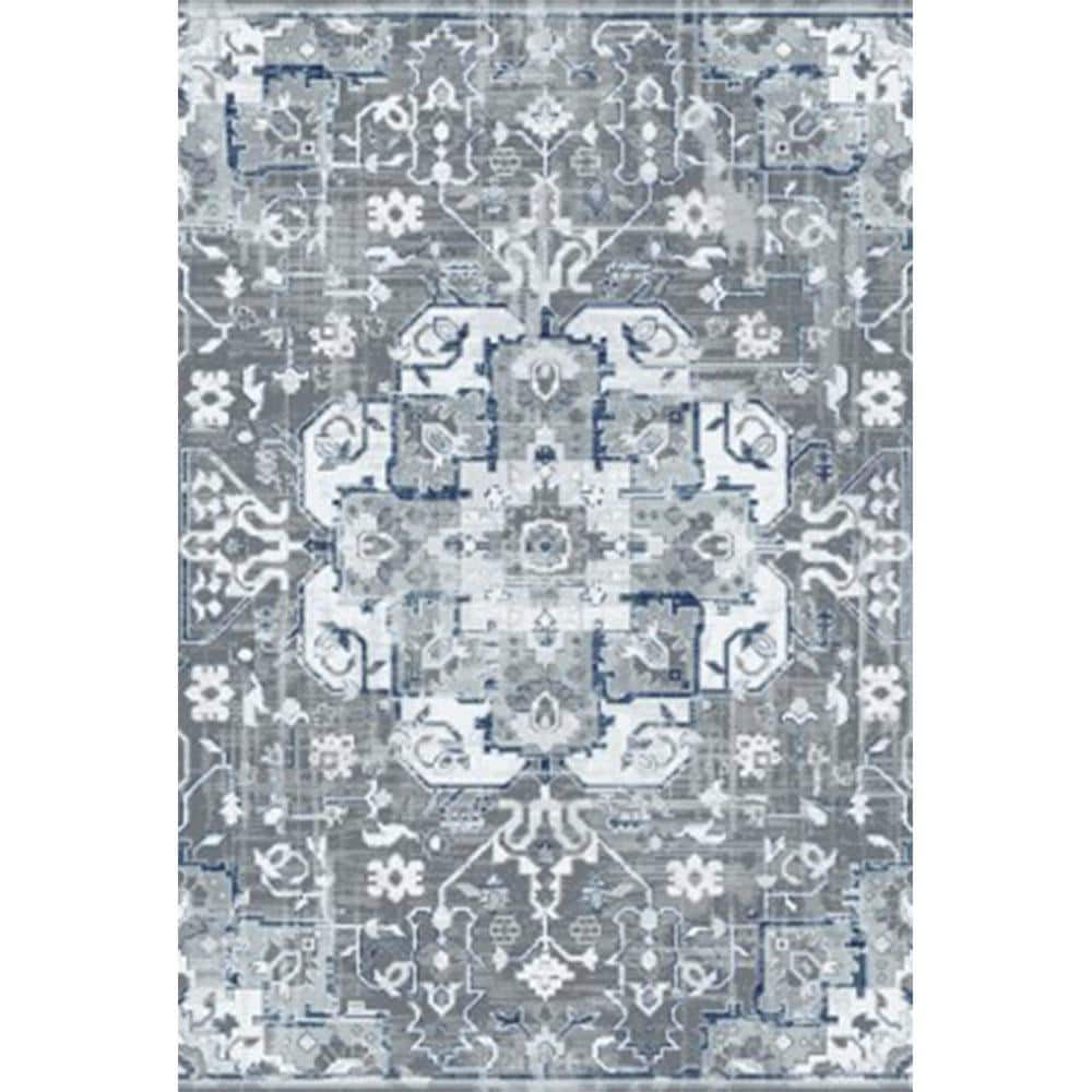 Sashka Radiant Gray 8 ft. x 10 ft. Area Rug