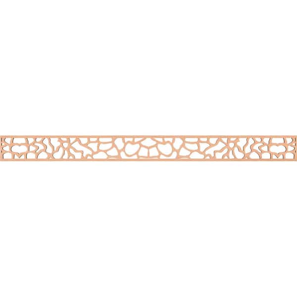 Ekena Millwork Rochester Fretwork 0.25 in. D x 46.375 in. W x 4 in. L Alder Wood Panel Moulding