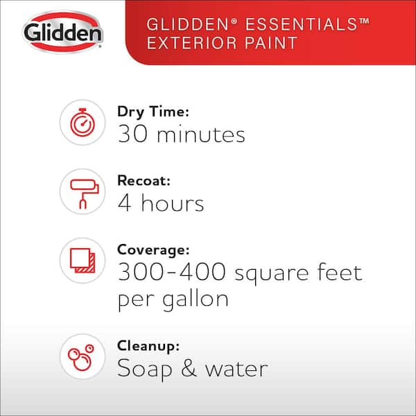 Glidden Essentials 1 gal. PPG1010-6 Up In Smoke Satin Exterior