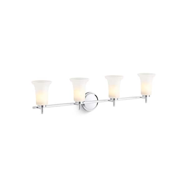 KOHLER Hauksbee 28.125 in. W 3-Light Polished Chrome Sconce