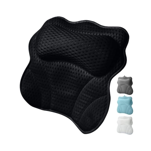 Adrinfly 17.2 in. L x 16.5 in. W x 17.2 in. H Thick Padded Bath Accessory Bath Pillow Tub in Black with 4D Mesh and Suction Cup