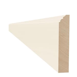 Newport Cream Painted Plywood Shaker Stock Assembled Kitchen Cabinet Crown Molding 96 in W x 0.75 in D x 4 in H