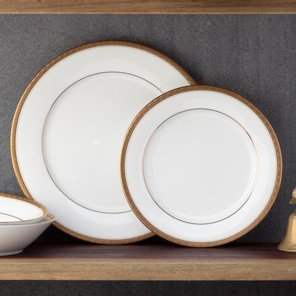 Noritake Charlotta Gold 60-Piece (Gold) Porcelain Dinnerware Set