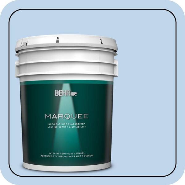 BEHR MARQUEE 5 gal. #570A-3 Pacific Panorama Semi-Gloss Enamel Interior Paint & Primer
