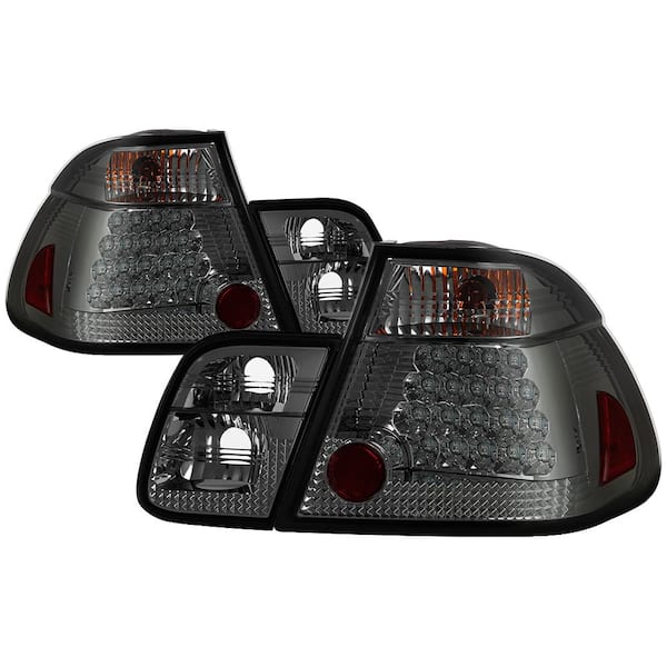 Trivial koloni vanter Spyder Auto BMW E46 3-Series 02-05 4Dr ( does not include red fog light bulb)  Tail Lights - Smoke 5015068 - The Home Depot