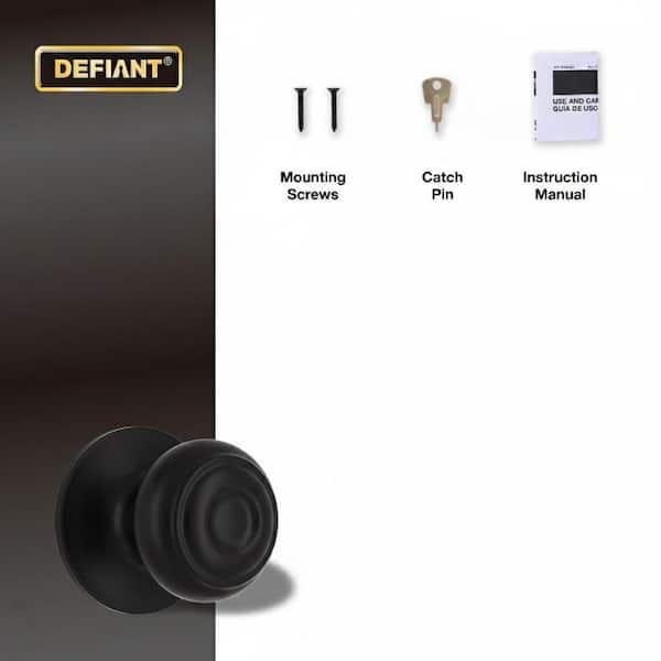 Defiant Hartford Matte Black Dummy Door Knob 32TGX940B - The Home