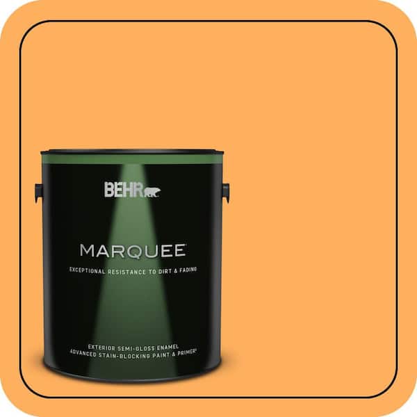 BEHR MARQUEE 1 gal. #280B-5 Vintage Orange Semi-Gloss Enamel Exterior Paint & Primer