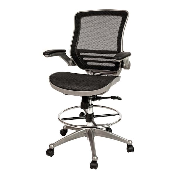 Carnegy Avenue Mesh Adjustable Height Drafting Chair in Black