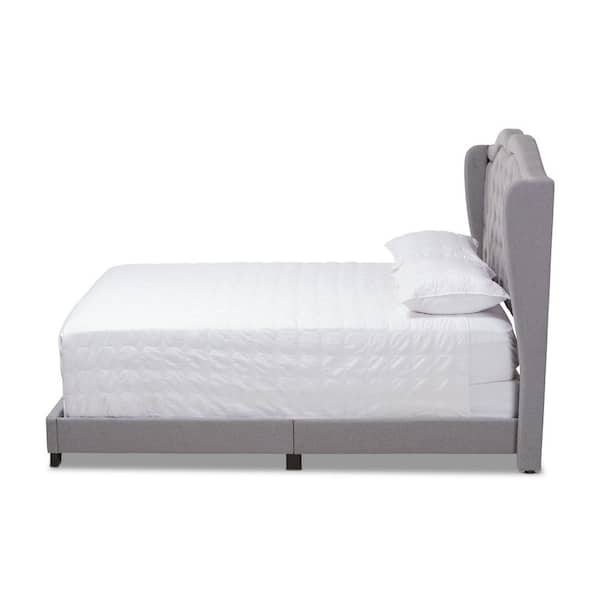 Baxton Studio Aden Gray Queen Bed 149 8924 HD The Home Depot