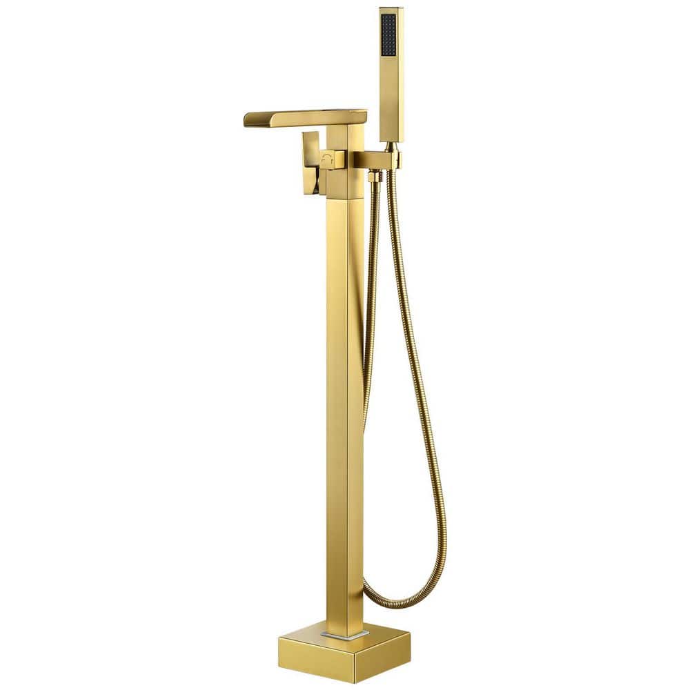 Single-Handle Claw Foot Tub Faucet Freestanding Floor Mount Roman Tub Fauce