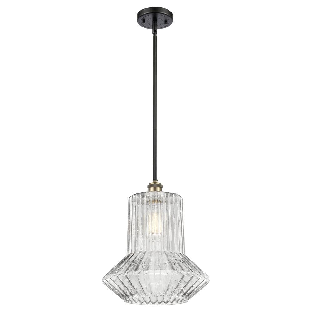 Black Antique Brass Mini Glass Pendant Light
