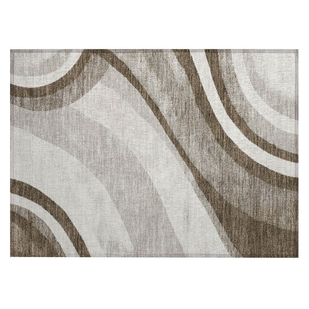 Chantille Machine Washable Indoor/Outdoor Abstract ACN2898 Brown 3 ft. x 4 ft. Area Rug price history on PriceWatchPro