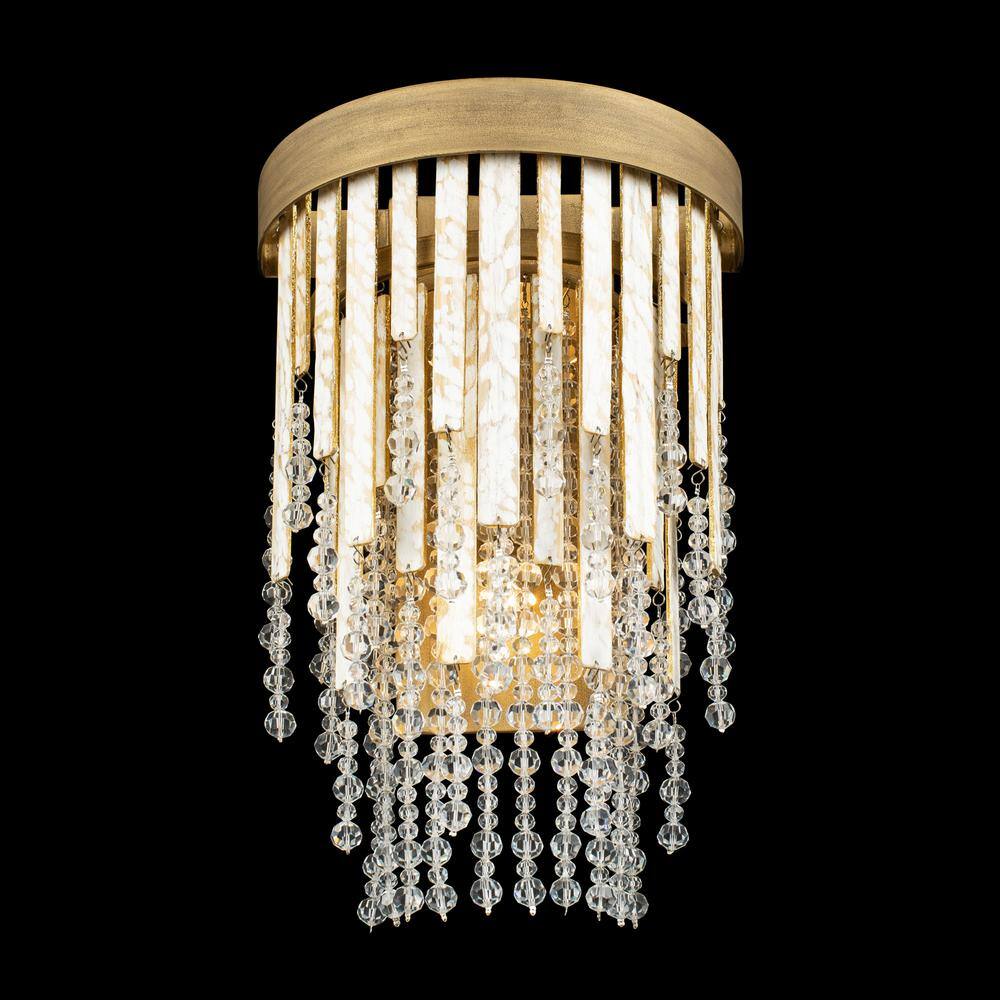 Lafayette Gold Dimmable Direct Wired Electric Wall Sconce