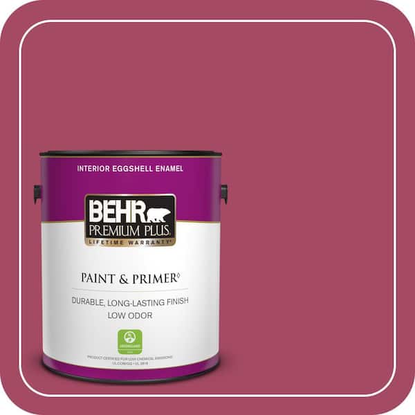 BEHR PREMIUM PLUS 1 gal. #120D-5 Glazed Raspberry Eggshell Enamel Low Odor Interior Paint & Primer