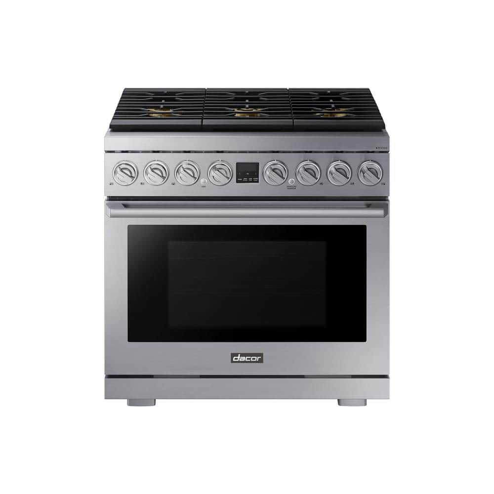 DACOR 36 in. 6.3 cu.ft. Dual Fuel Range with Gas Stove and Electric
