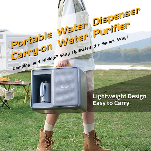 Portable Car Water Purifier, 5-Stage Filtration and Instant Heating, 212°F Boiling and Voice Alert, Home and RV Use