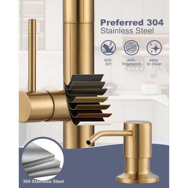 ARCORA Stainless Steel Single Handle Pull-Down Sprayer Kitchen