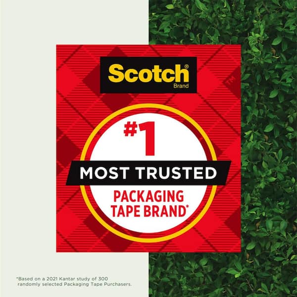 Scotch Box Lock Paper Packing Tape, Kraft Brown