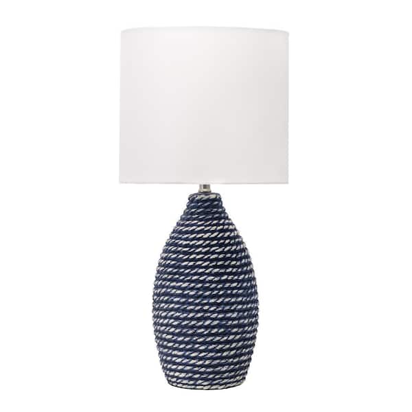 Blue Ceramic Contemporary Table Lamp, Arteriors Table Lamps Blue