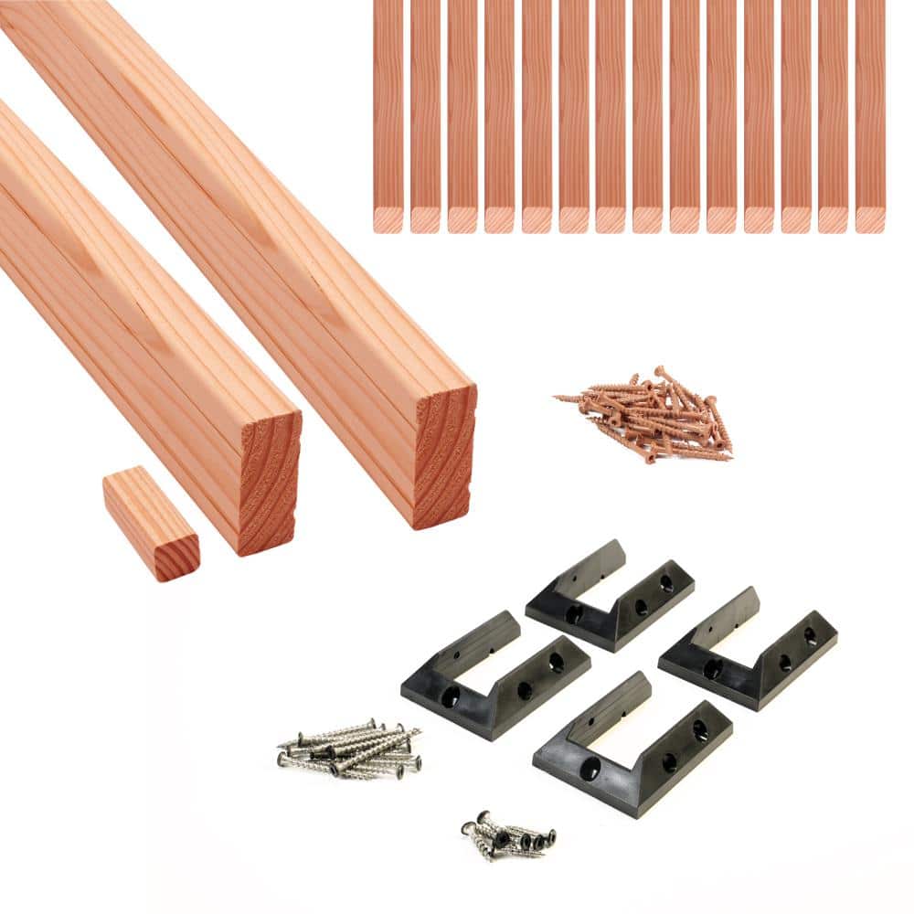 ProWood 6 ft. Cedar Tone Wood Railing Kit with Beveled Balusters