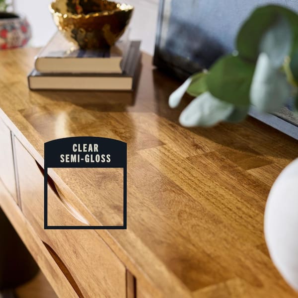 8 Ounce Clear Semi-Gloss Oil-Based Interior Shellac, Lacquer & Polyurethane (4-Pack)