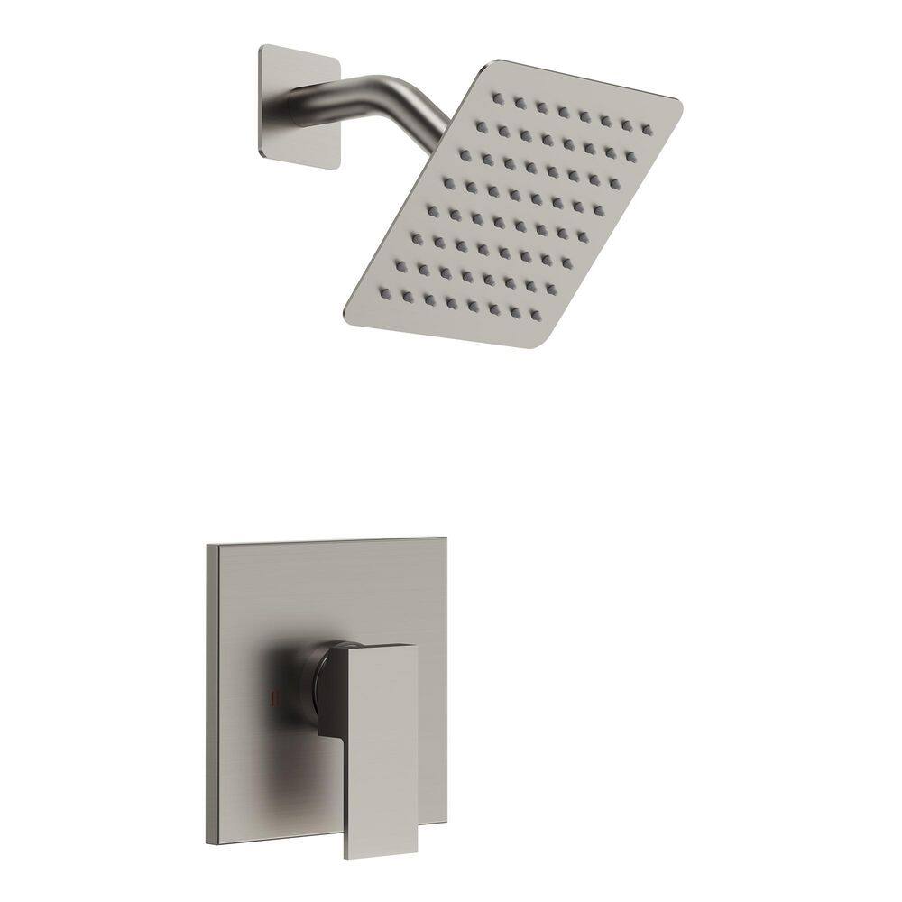 1-Spray Pattern with 1.8 GPM 6 in. Wall Mount Rain Fixed Shower Head in Brushed Nickel price history on PriceWatchPro