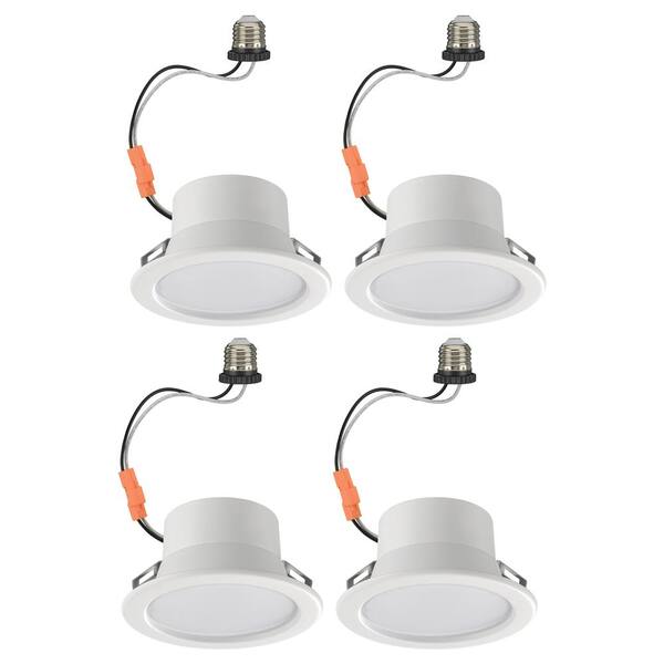 Commercial Electric 4 in. Smart Hubspace Color Selectable CCT Integrated LED Recessed Light Trim
