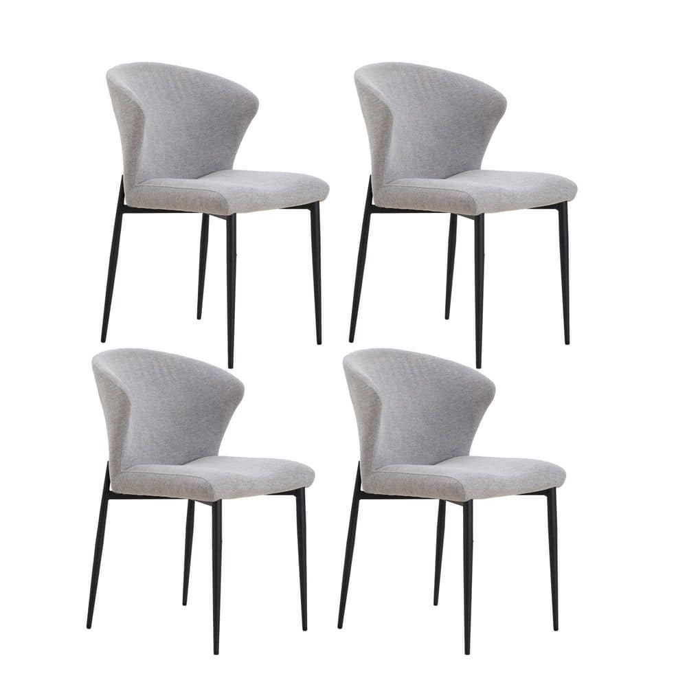 JASIWAY Gray Upholstered Dining Chairs (Set of 4) JW876001 The Home