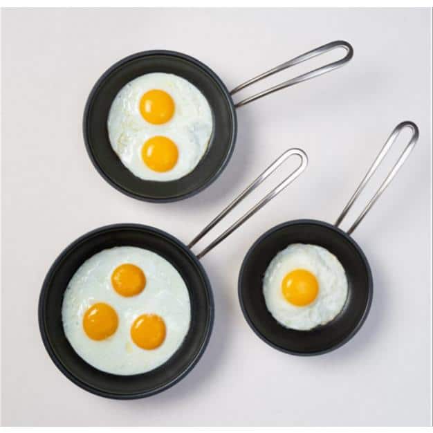 Capri Stainless Steel Non-Stick 3-Piece Frying Pan Set