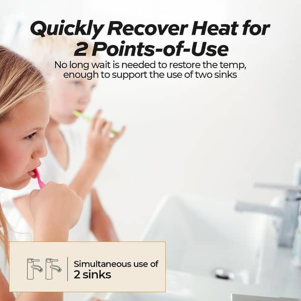 Etech 8 Gal. Compact 1440-Watt Element Point of Use Electric Water Heater with 6-Year Tank Warranty 120-Volt