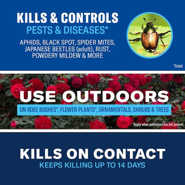 24 oz. Ready-To-Use 3-in-1 Insect Killer, Disease and Mite Control