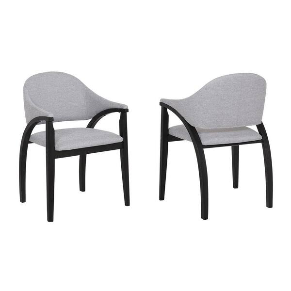 Armen Living Meadow Grey Fabric Dining Chair (Set of 2)
