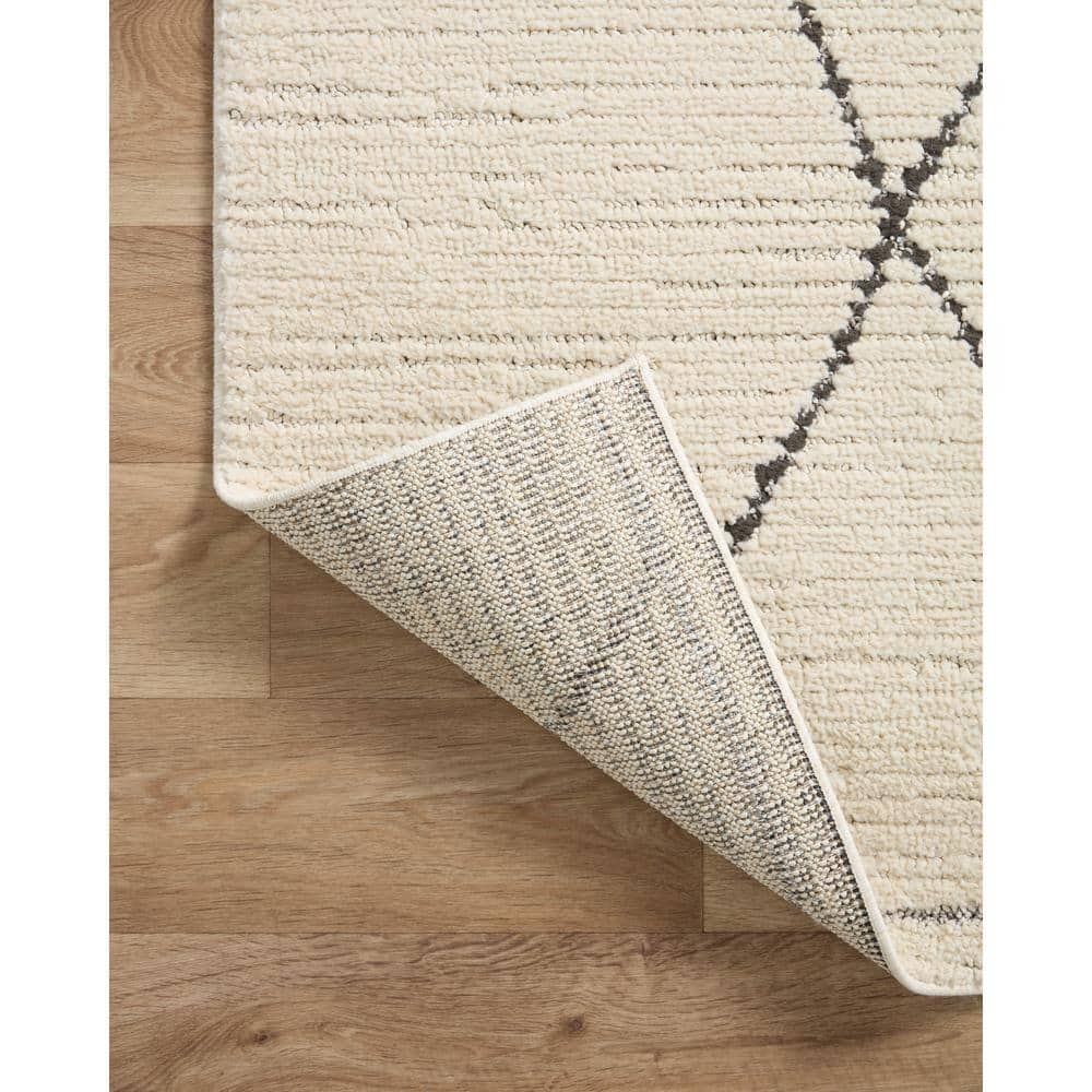 Loloi II Fabian Ivory / Charcoal 2'-7" x 12'-0" Area Rug