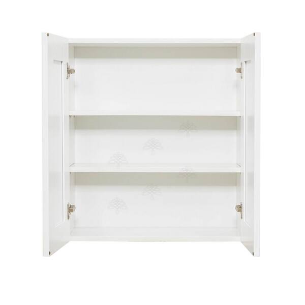 LIFEART CABINETRY Anchester Assembled 30x30x12 in. 2-Door Wall Cabinet with 2-Shelves in Classic White