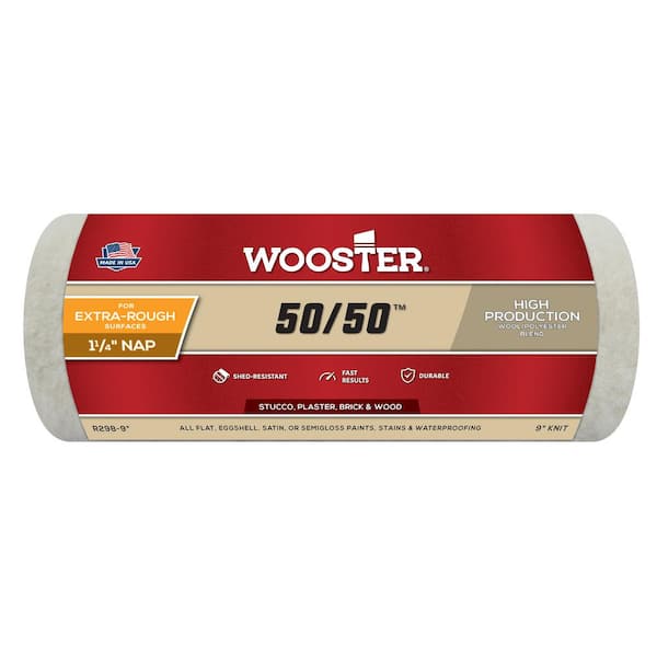 Wooster 9 in. x 1-1/4 in. 50/50 Lambswool/Polyester Knit Roller Cover