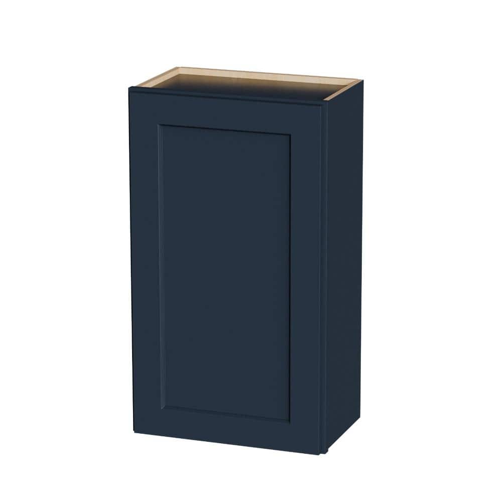 "21""Wx12""Dx30""H Solid Wood Bathroom Wall Cabinet with Doors and Adjustable Shelves, Navy Blue" price history on PriceWatchPro