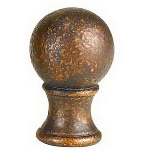 CAL Lighting 1.38 in. Copper Bronze Metal Cast Ball Lamp Finial-DISCONTINUED