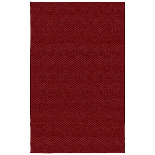 Garland Rug Medallion Chili Red 6 ft. x 9 ft. Area Rug