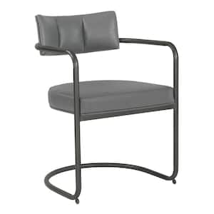 Devon Grey Faux Leather Dining Chair (Set of 2)