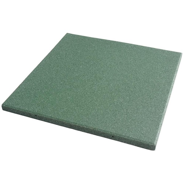 "Eco-Sport" Interlocking Rubber Flooring Tiles, Green 1 in. x 19.5 in. x 19.5 in. (1 Pack)