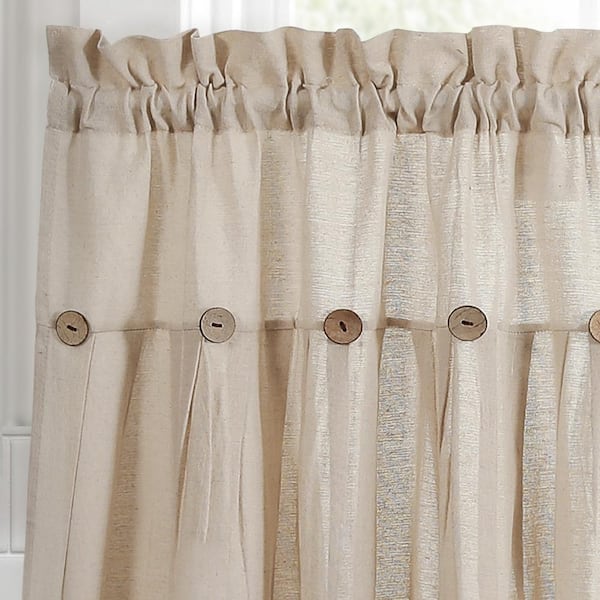 Linen Button Window Curtain Panels Single online Linen 40X108