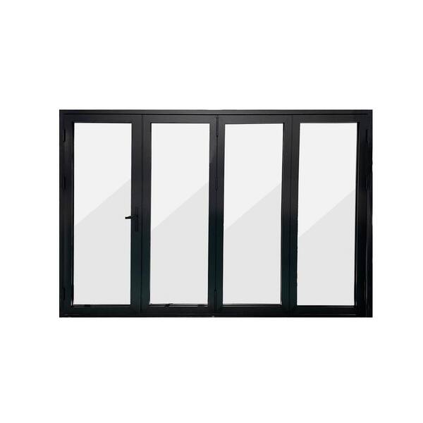Eris 144 in. x 80 in. Right/Outswing Black Aluminum Folding Patio door Eris 144 in. x 80 in. Right/Outswing Black Aluminum Folding Patio door