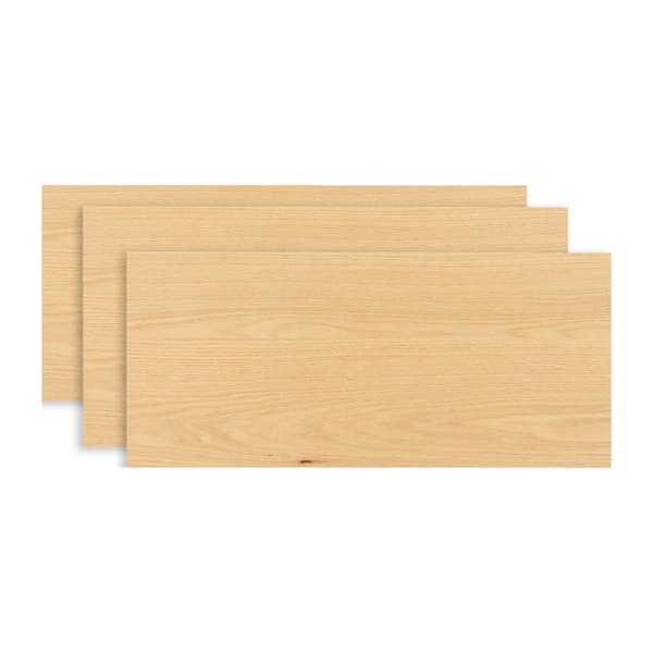 Walnut Hollow 3/4 in. x 12 in. x 24 in. Edge-Glued Oak Hardwood Boards (3-Pack)