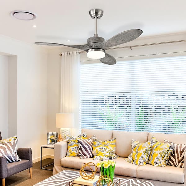 48 in. LED Reversible Ceiling Fan with Remote Control, 6-Speeds and 8-Hour Timer