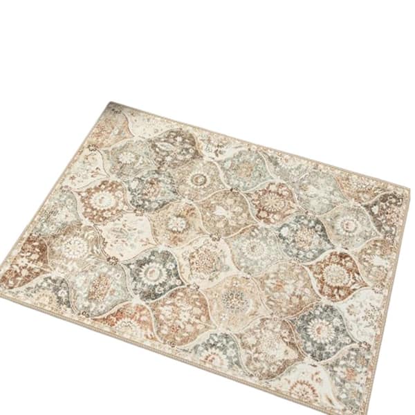 2x3 Rugs for Entryway Non-Slip Washable Indoor Door Mat,Khaki