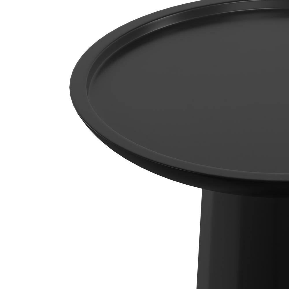 Robbie Solid Mango Wood 16 in. Wide Round Contemporary Rustic Accent Table in Walnut Brown, Fully Assembled - thumbnail 4